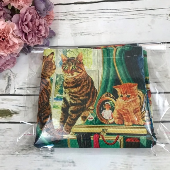 Eco-Friendly Cats Playing Dress Up Folding Tote Bag - Picture 15 of 16